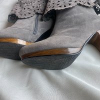 Намаление - Дамски ботуши, сив цвят 37, снимка 5 - Дамски ботуши - 35981927