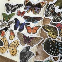 30 бр Пеперуди пеперуда микс самозалепващи лепенки стикери за украса декор картонена торта ръчна изр, снимка 3 - Други - 41717511