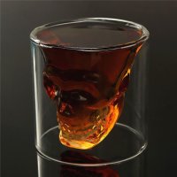 2бр Триизмерна стъклена чаша череп за алкохол, снимка 3 - Други стоки за дома - 41502966