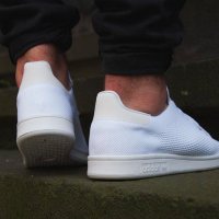 маратонки  ADIDAS ORIGINALS STAN SMITH PRIMEKNIT "TRIPLE WHITE" номер 42.5-43 1/3, снимка 3 - Маратонки - 41376844