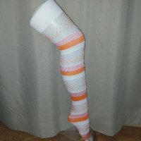 Дамски чорапи на мрежа  райе в различни цветове , снимка 8 - Бельо - 42459763
