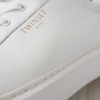 TWINSET Leather Sneakers Womens Size 39/25см ОРИГИНАЛ! Естествена кожа!, снимка 1 - Кецове - 41856094