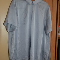 Дамска сива тюлена риза с яка, снимка 1 - Ризи - 42150504