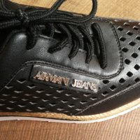 ARMANI JEANS Real Leather Размер EUR 38 / UK 5 дамски еспадрили 114-13-S, снимка 6 - Дамски ежедневни обувки - 41425930