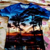 Мъжка тениска с тропически мотиви , снимка 6 - Тениски - 41910482