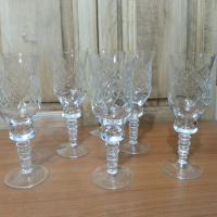 Кристални чаши, снимка 3 - Антикварни и старинни предмети - 36174952