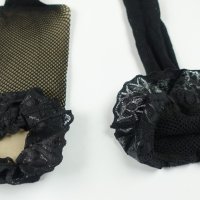 S нови черни мрежести чорапи със силикон, снимка 6 - Бельо - 44340056