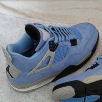 Nike Air Jordan 4 Retro University Blue Unc размер 44 номер нови обувки Кецове оригинални , снимка 9 - Кецове - 39029199