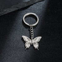 536 Ключодържател Пеперуда в сребристо медицинска стомана безплатна доставка подарък бижута , снимка 4 - Други - 42456494