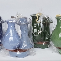 НОВ!!! Комплект ваза, свещник и пепелник, снимка 5 - Вази - 36059804