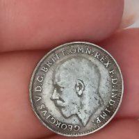 3 пенса 1921 г сребро Великобритания , снимка 1 - Нумизматика и бонистика - 41573324