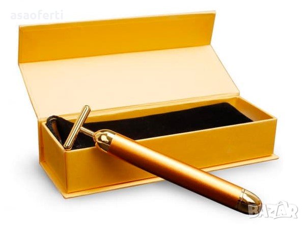  Масажор за лице за подмладяване на кожата - Beauty Bar 24k Golden Pulse, снимка 1