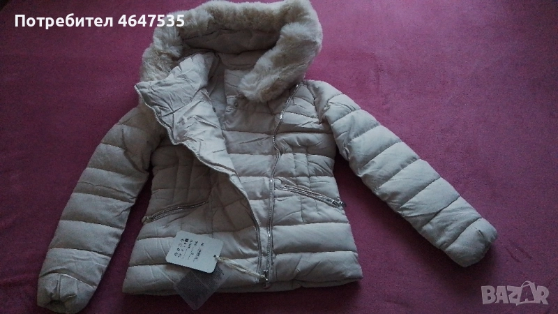Ново Зимно дамско яке с пухена яка - 65 лв., снимка 1