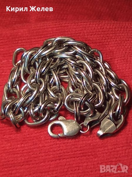 МЕГА КРАСИВ ВИНТИДЖ СТАР СРЕБЪРЕН ЛАНЕЦ СРЕБРО 925 РЕТРО АРТ ПЛЕТКА РЪЧНА МАЙСТОРСКА ИЗРАБОТКА 25976, снимка 1