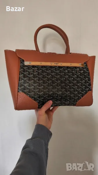 Goyard Дамска Чанта Кафа Кожа Women Bag, снимка 1