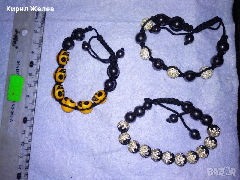 ТРИ ФЕШЪН - АРТ ХЕНД МЕЙД ГРИВНИ от ХЕМАТИТ ИСКРЯЩИ КРИСТАЛИ и КАТАЛИН 34292, снимка 1