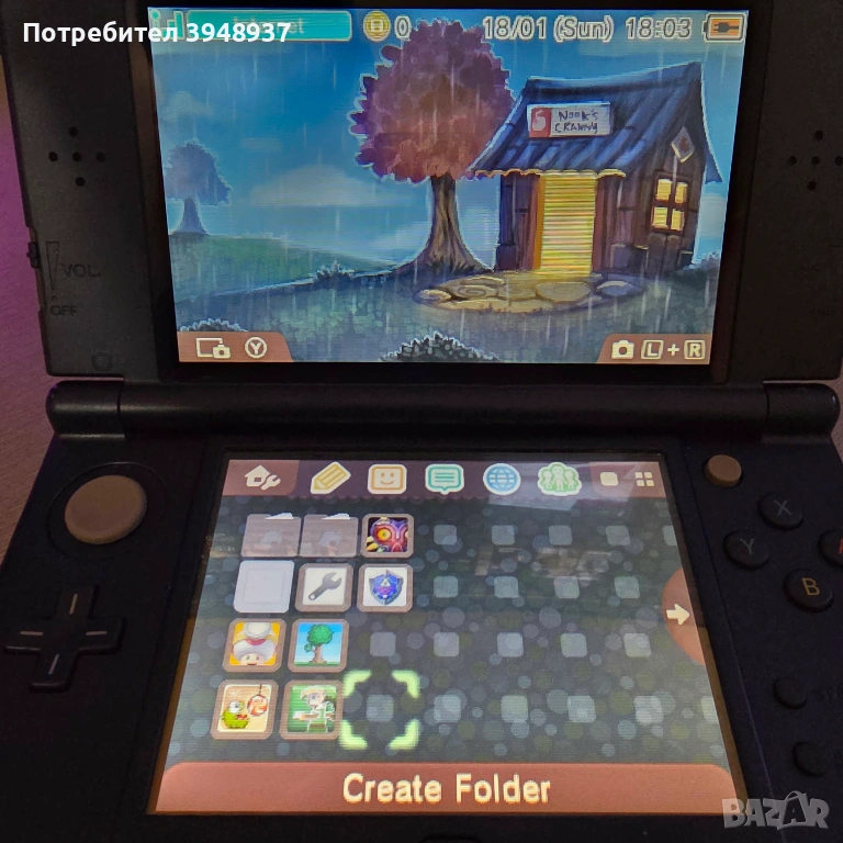 New Nintendo 3DS XL синьо 64GB с хак и много игри, снимка 1