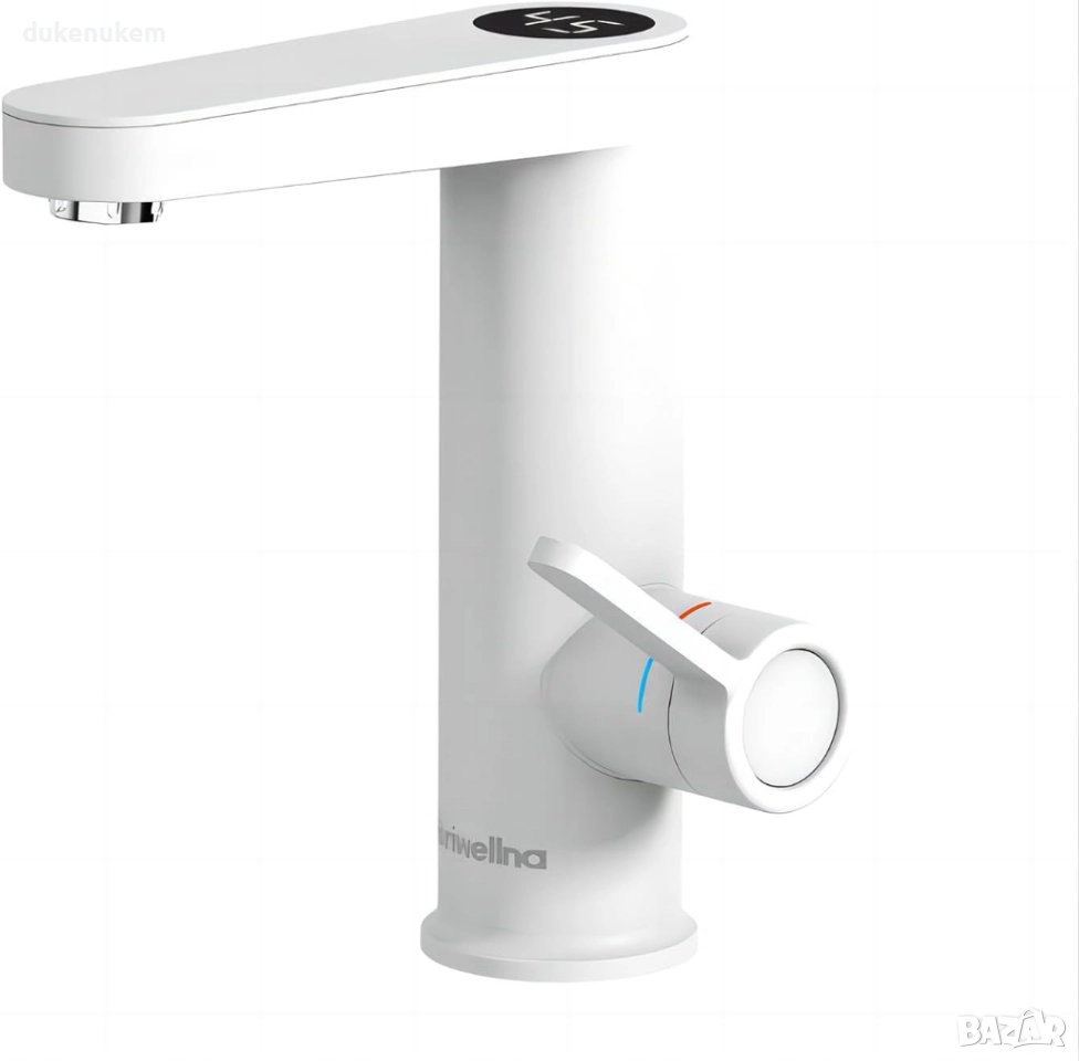 Електрически нагревателен смесител за топла вода 220V с дисплей, снимка 1