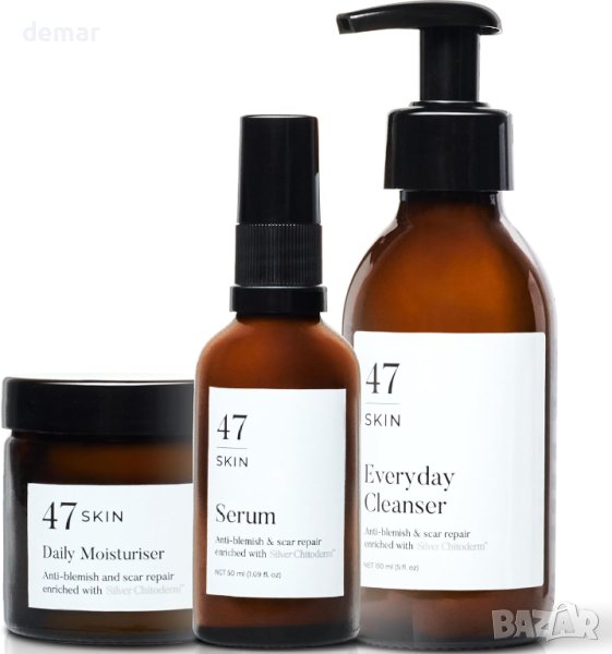 47 Skin Daily Maintenance Комплект за грижа за кожата на лицето за заличаване на петна и белези , снимка 1