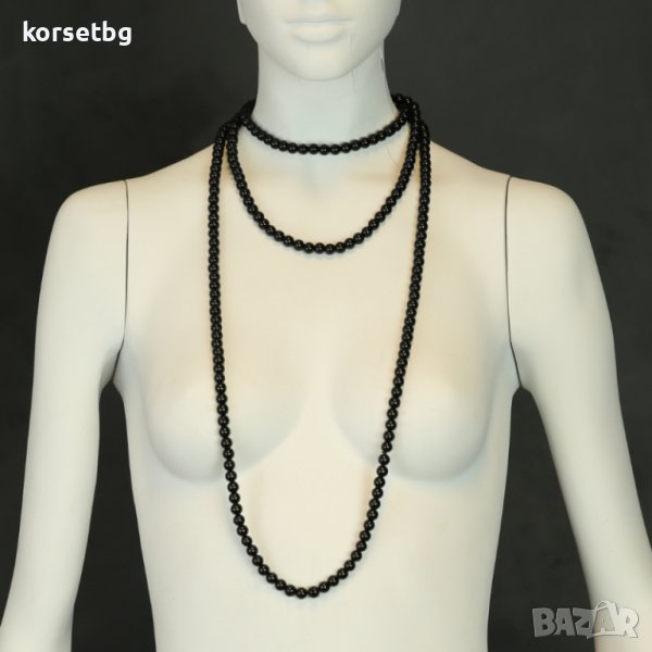 Гердан черни перли 20332, снимка 1