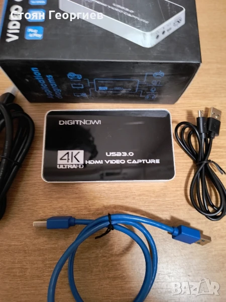 DIGITNOW 4K HDMI карта за видеозаснемане, USB 3.0 с микрофон и слушалки, снимка 1