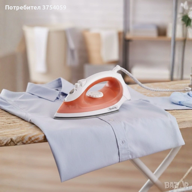 Парна ютия Rosberg R51050FC 2000W с керамична плоча и термостат, снимка 1