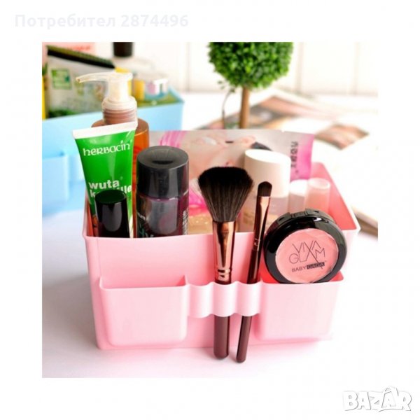 1711 Пластмасов органайзер за гримове и козметика с 5 отделения, снимка 1