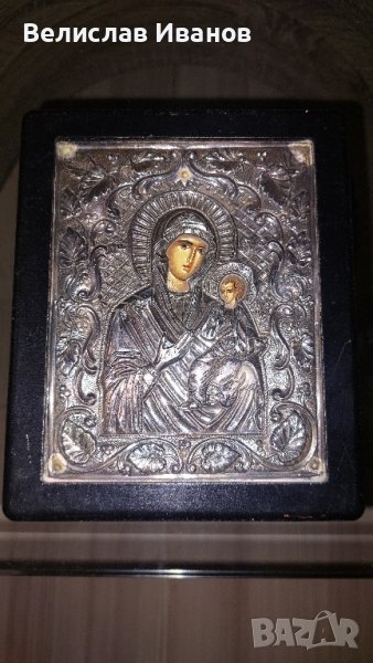 Гръцка сребърна икона. Старинна и автентична. проба 950, снимка 1