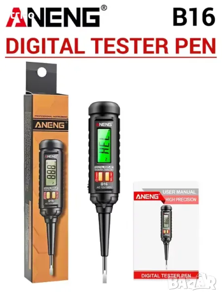 ANENG B16 Цифров детектор за напрежение фазомер Безконтактна 12V-300V, снимка 1