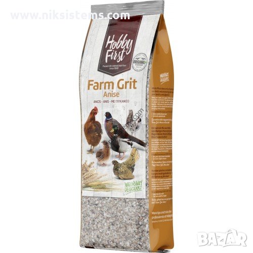 Шарен Грит за Птици с Анасон 2,5 кг. - Hobby First Farm Grit Anis - Арт. №: 330004, снимка 1
