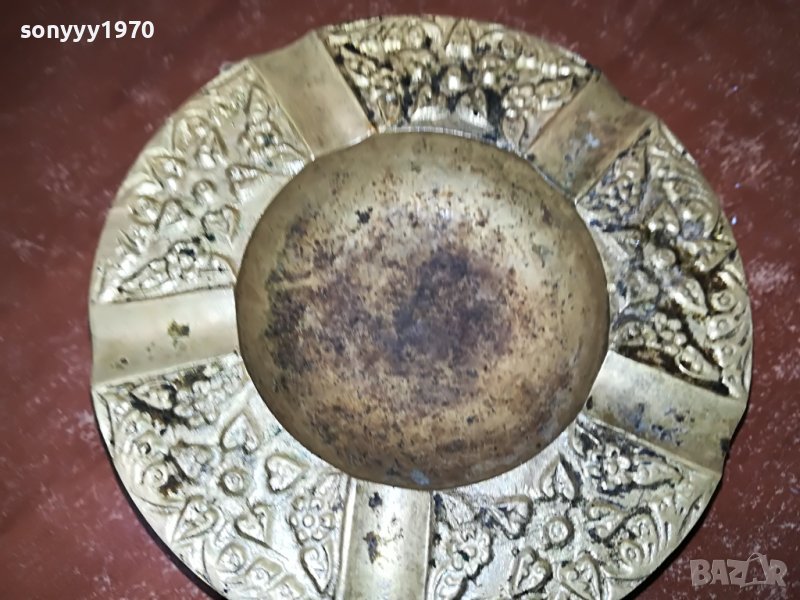 пепелник мед/месинг внос франция 11см 0803231624, снимка 1