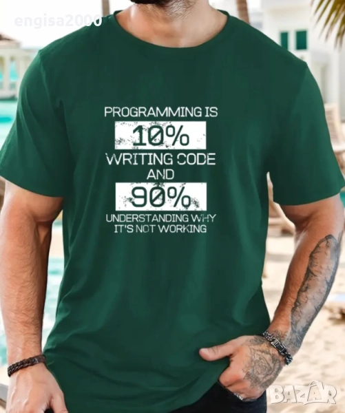 ПРОМО! Мъжка памучна тениска размер L, снимка 1