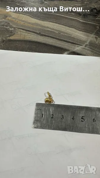 Златна висулка слонче 14к / 0.42 гр., снимка 1