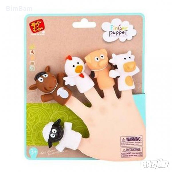 Игра за пръсти с животни от фермата - FINGER PUPPET, снимка 1