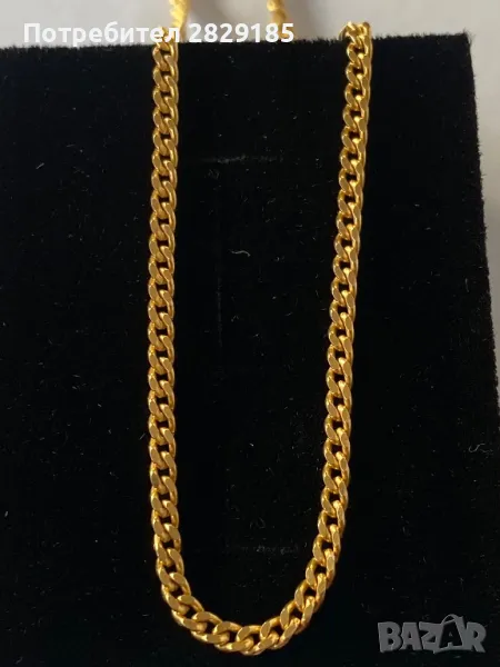 Плътно златно синджирче 9 кр, снимка 1