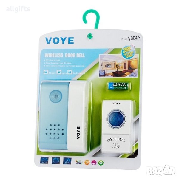 Безжичен Wireless звънец за врати Voye V004A, снимка 1