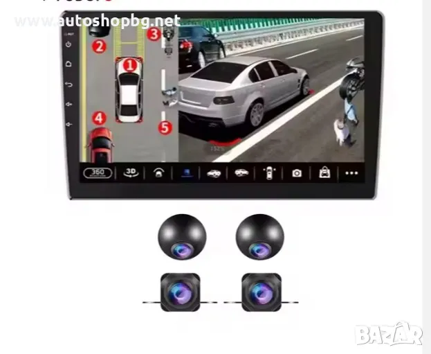 КОМПЛЕКТ 4БР AHD КАМЕРИ 360° ОРЛОВО ОКО 720P, снимка 1