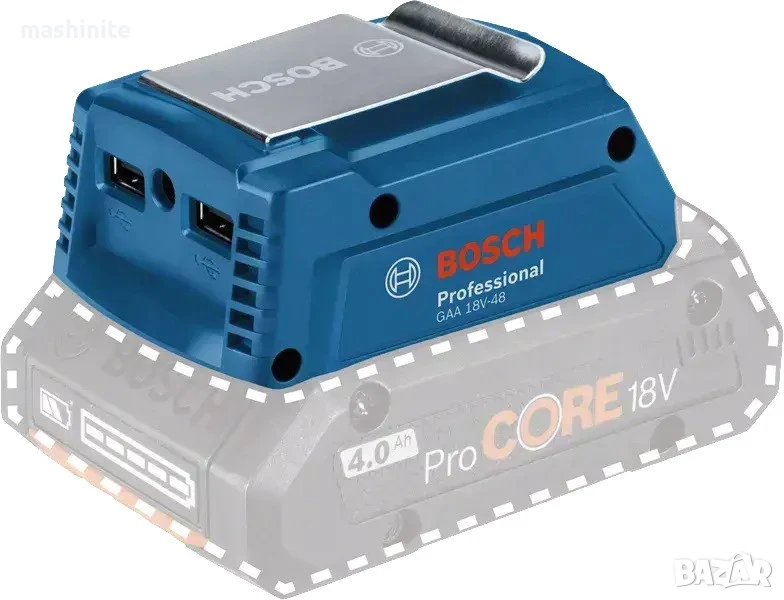 Адаптор Зарядно Bosch за акумулаторна батерия USB GAA 18V-48 Bosch, снимка 1