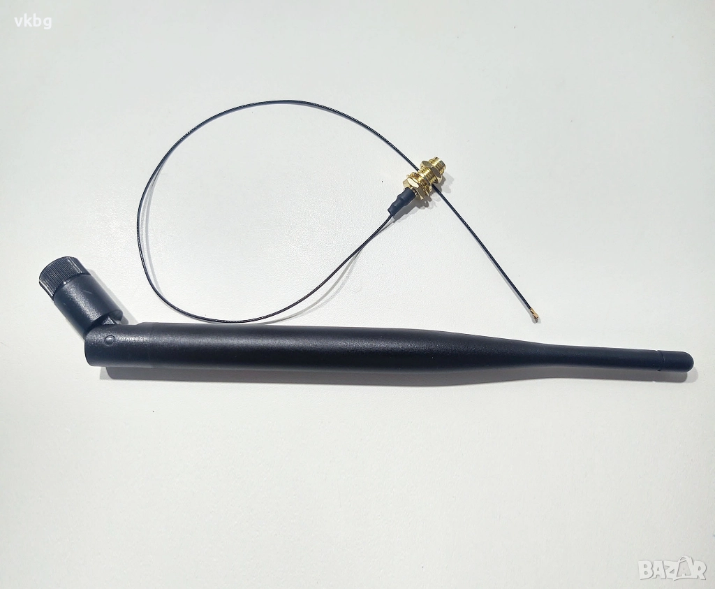 Външна WiFi антена 6dBi M.2 MHF4 U.fl to RP-SMA за Intel AC 9260 9560 8265 8260 7265 7260, снимка 1