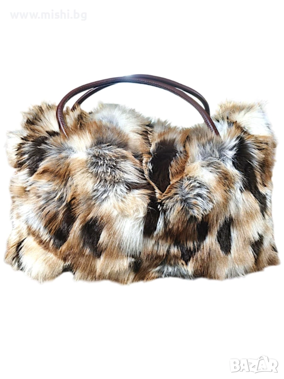 Дамска чанта през рамо с дълъг косъм , снимка 1