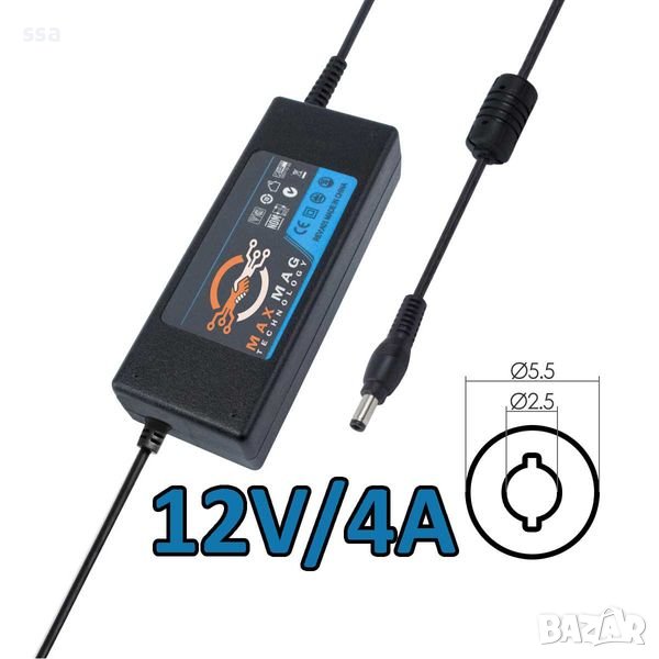 Адаптер 12V/ 4A 5.5*2.5, снимка 1