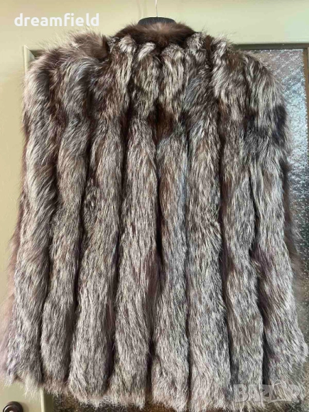 СЕЗОННА ЦЕНА-Луксозна наметка- сребърна лисица, снимка 1