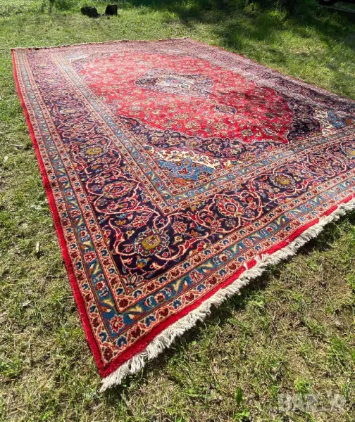 Огромен персийски килим Кашан 4х3м , снимка 1