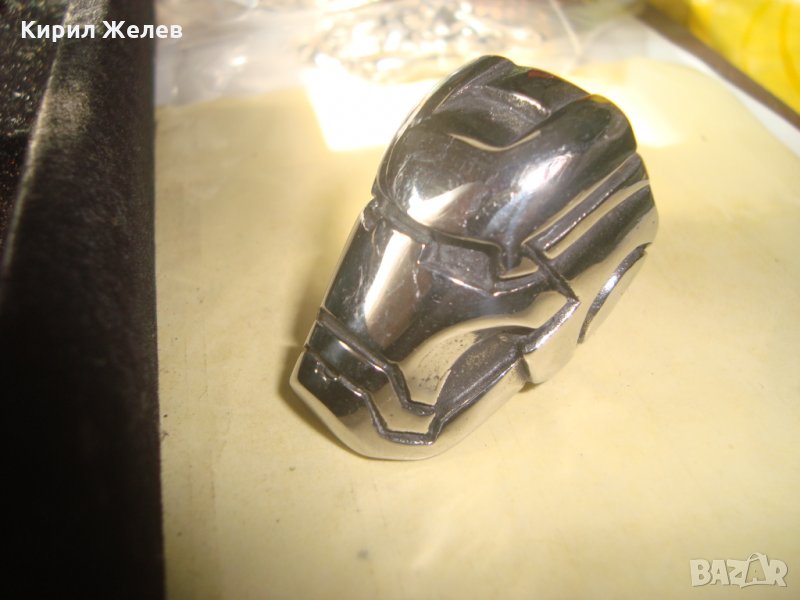 СТОМАНЕН ПРЪСТЕН ЖЕЛЕЗНИЯ ЧОВЕК НЕРЪЖДАЕМА СТОМАНА МОДЕН НОВ МАСИВЕН 25018, снимка 1