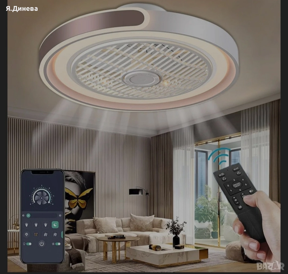 LED полюлей с вентилатор , снимка 1