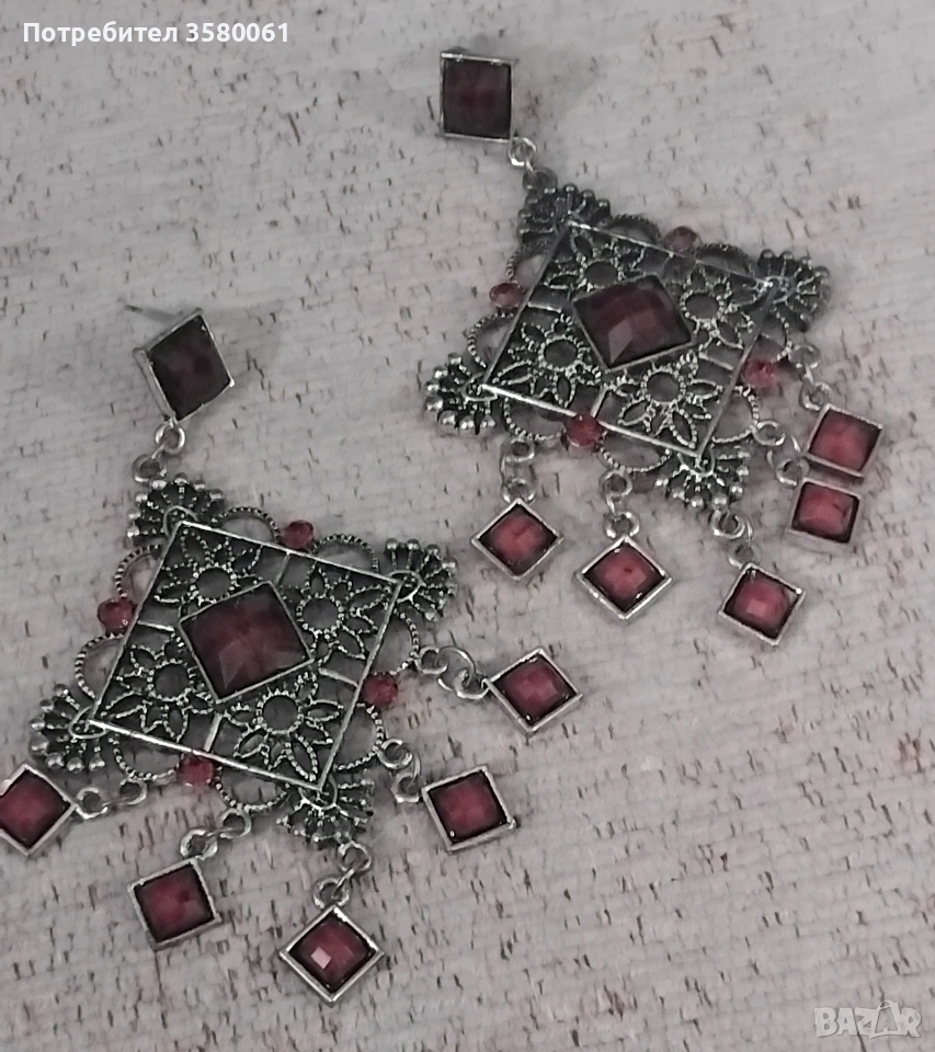 Сребърни обеци, тракийски стил, снимка 1