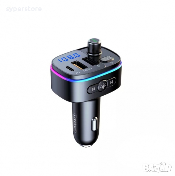 FM трансмитер Блутут Digital One SP00350 М62 Bluetooth v.5.0 + USB 3.1A/12-24v/Type C/ Handsfree, снимка 1