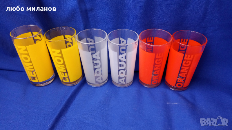 Чаши за безалкохолно, цветни – 6 бр, снимка 1