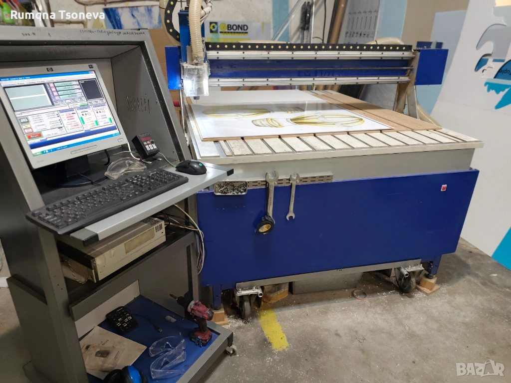 CNC рутер / фреза , работни ходове Х-130см , Y-125см , Z-15см, снимка 1
