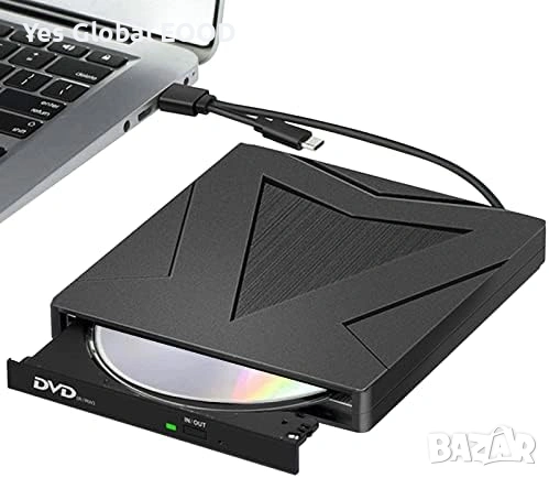 RUIZHI външно DVD/CD устройство USB 3.0 и Type-C, снимка 1